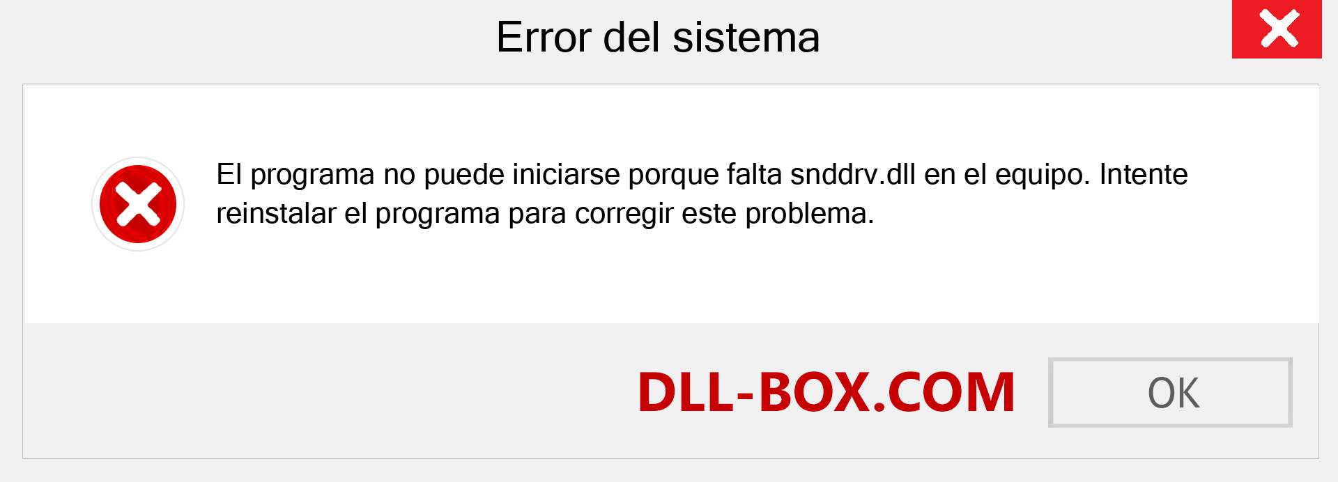 ¿Falta el archivo snddrv.dll ?. Descargar para Windows 7, 8, 10 - Corregir snddrv dll Missing Error en Windows, fotos, imágenes