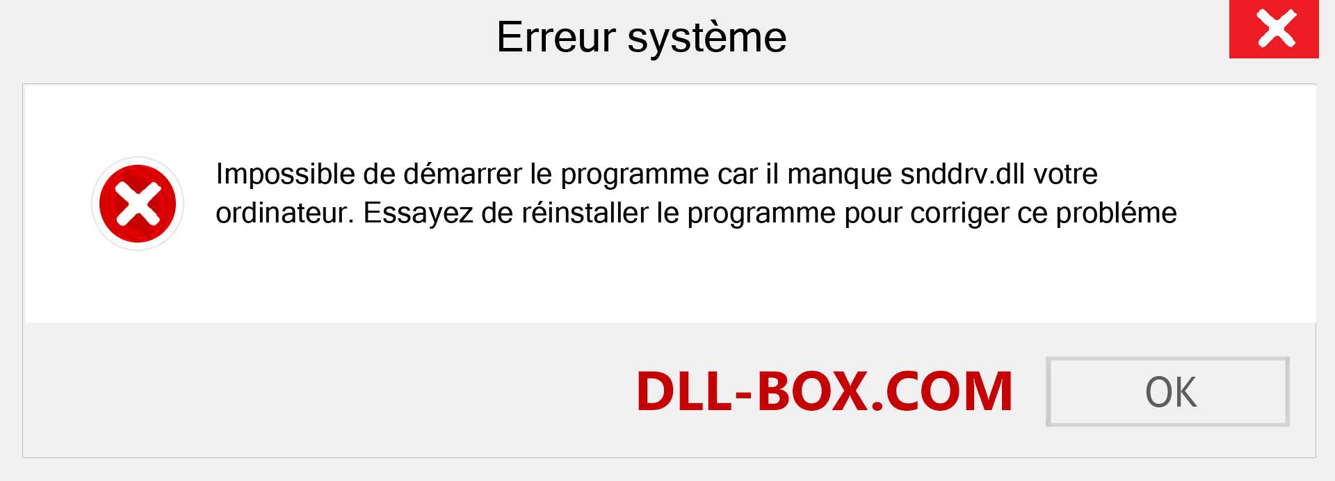 Le fichier snddrv.dll est manquant ?. Télécharger pour Windows 7, 8, 10 - Correction de l'erreur manquante snddrv dll sur Windows, photos, images